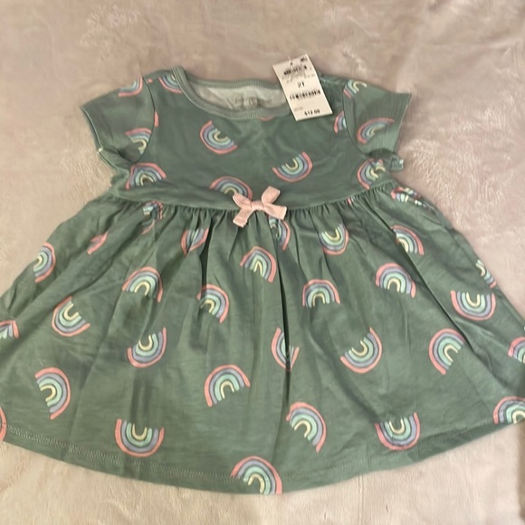 First impressions green rainbow dress - Picture 1 of 3